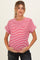 Red Striped Short Sleeve Maternity Top