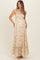 Yellow Floral Smocked Open Back Maternity Maxi Dress
