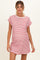 Red Textured Stripe Knit Maternity T-Shirt Dress