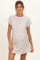 Khaki Textured Stripe Knit Maternity T-Shirt Dress