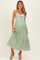 Moss Green Lace Accent Maternity Maxi Dress