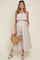 Mauve Polka Dot Crop Tank Midi Skirt Maternity Set