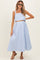 Blue Striped Crop Tank Midi Skirt Maternity Set