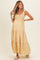 Yellow Gingham Sleeveless Tiered Maternity Maxi Dress