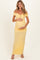 Yellow Off Shoulder Maternity Maxi Dress