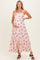 Peach Multi Floral Sleeveless Maternity Maxi Dress