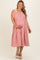 Red Striped Tiered Overall Maternity Plus Dress