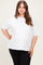 White Vintage Wash Exposed Seam Maternity Plus T-Shirt