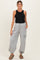 Heather Gray Ruffle Waist Burnout Maternity Jogger Pants