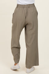 Olive Elastic Waistband Trousers