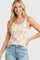 Ivory Floral Jersey Tank Top