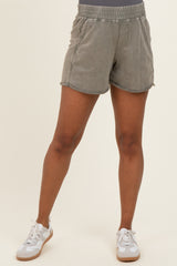 Willow Mineral Wash Terry Maternity Short