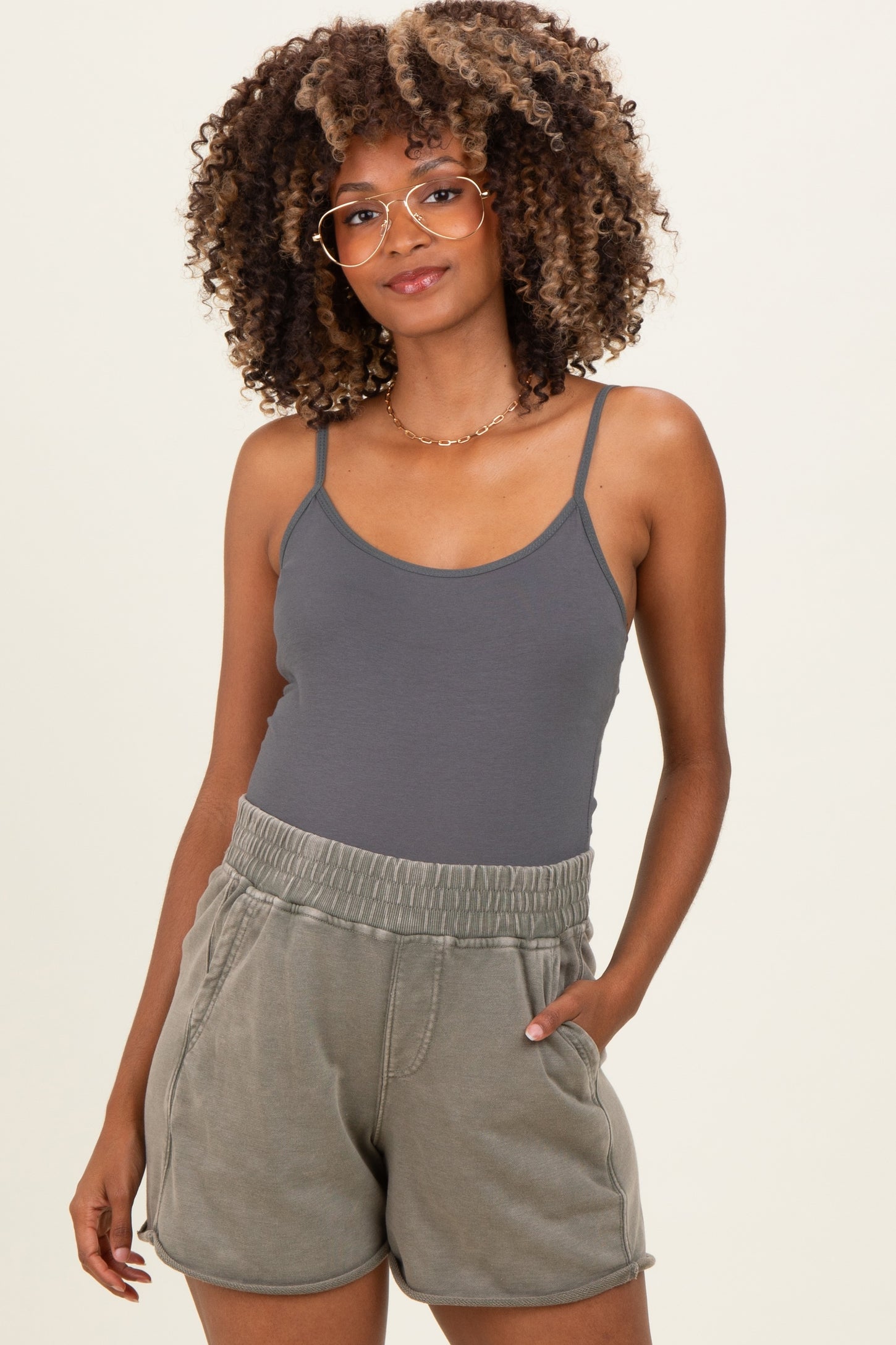 Willow Mineral Wash Terry Maternity Short