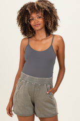 Willow Mineral Wash Terry Maternity Short