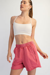 Strawberry Mineral Wash Terry Short