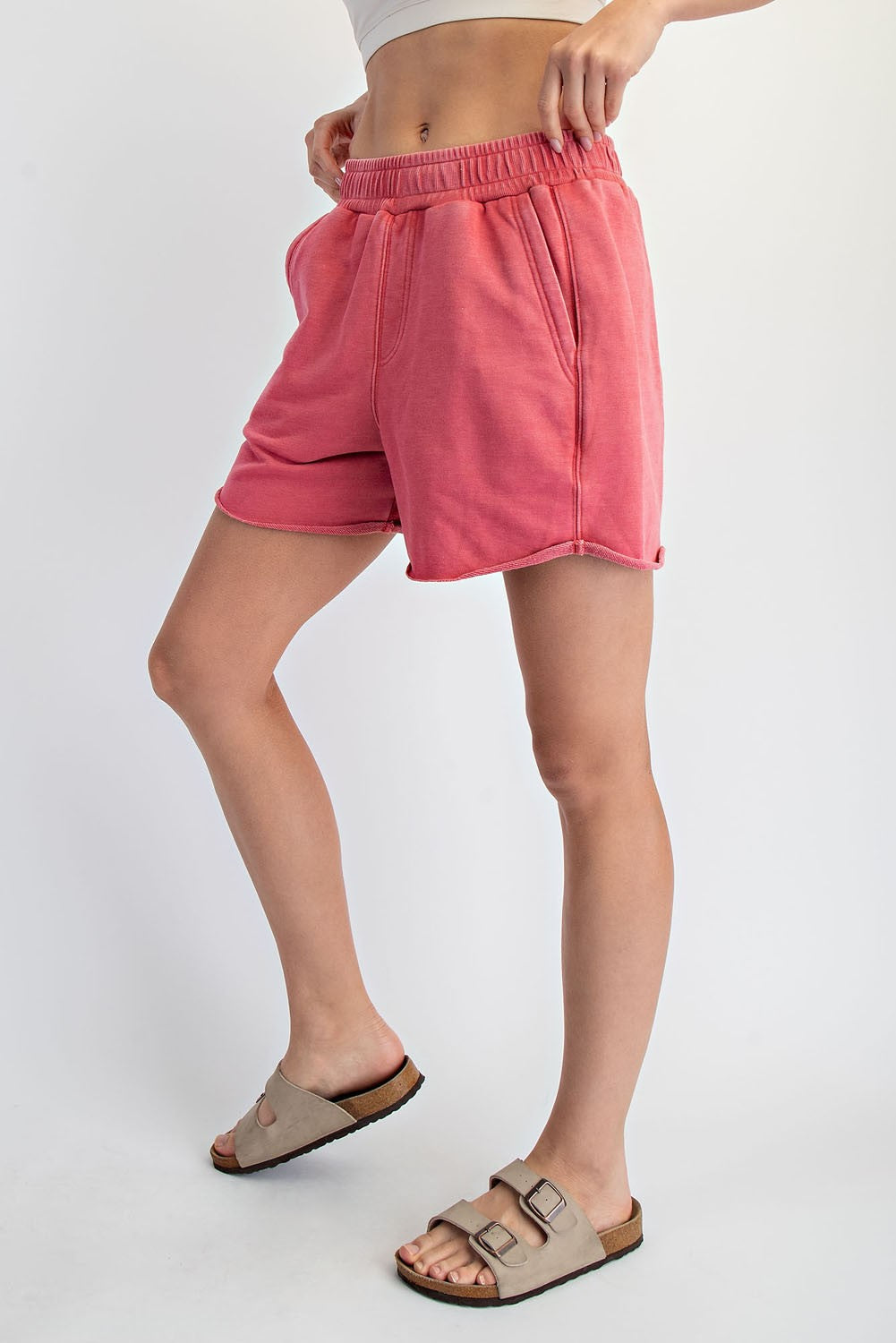 Strawberry Mineral Wash Terry Short