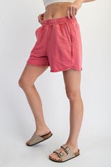 Strawberry Mineral Wash Terry Short