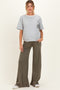 Olive Mineral Wash Wide Leg Maternity Pants