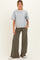 Olive Mineral Wash Wide Leg Maternity Pants