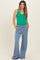 Dusty Blue Mineral Wash Wide Leg Maternity Pants