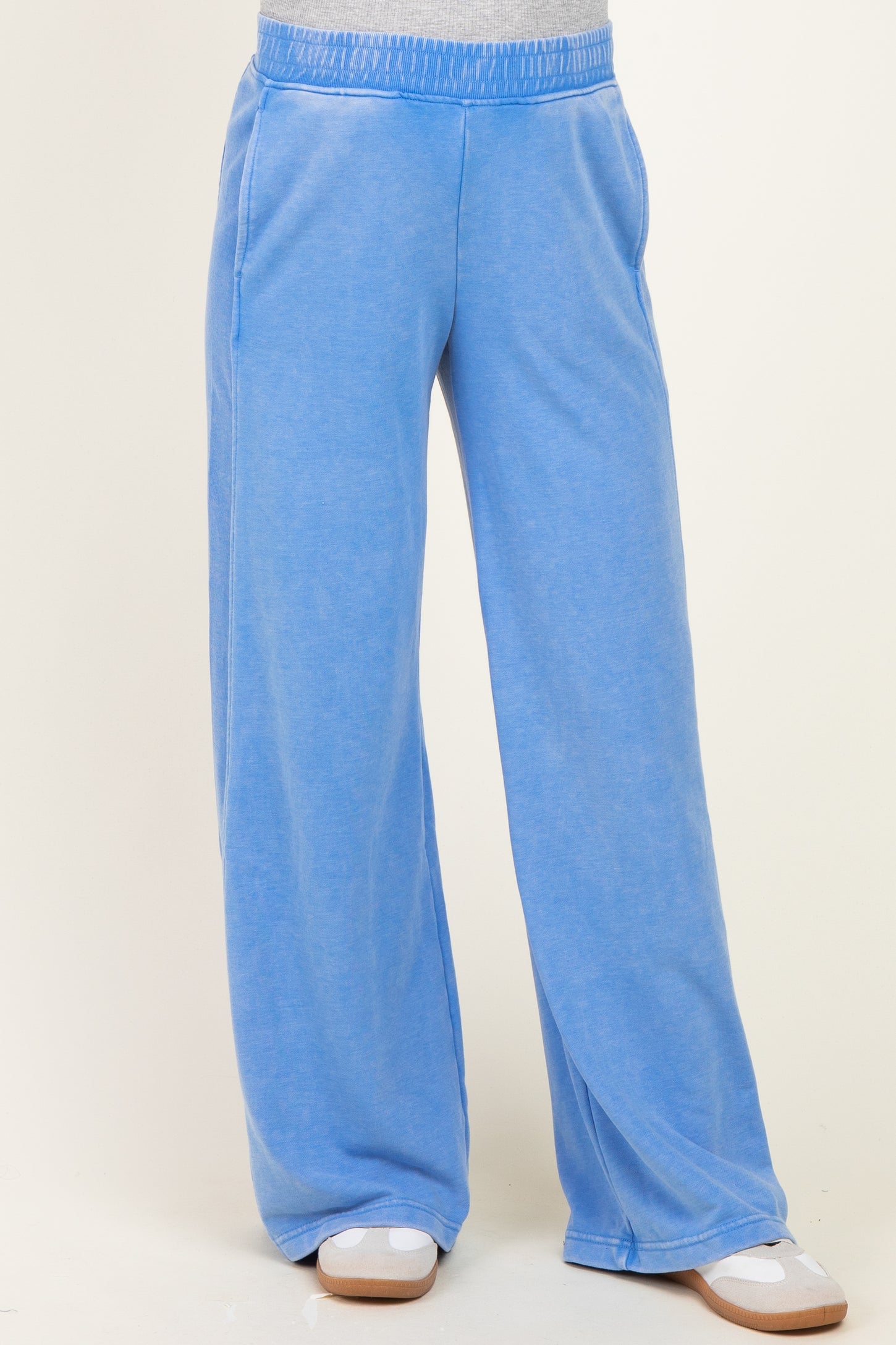 Aqua Mineral Wash Wide Leg Maternity Sweatpants
