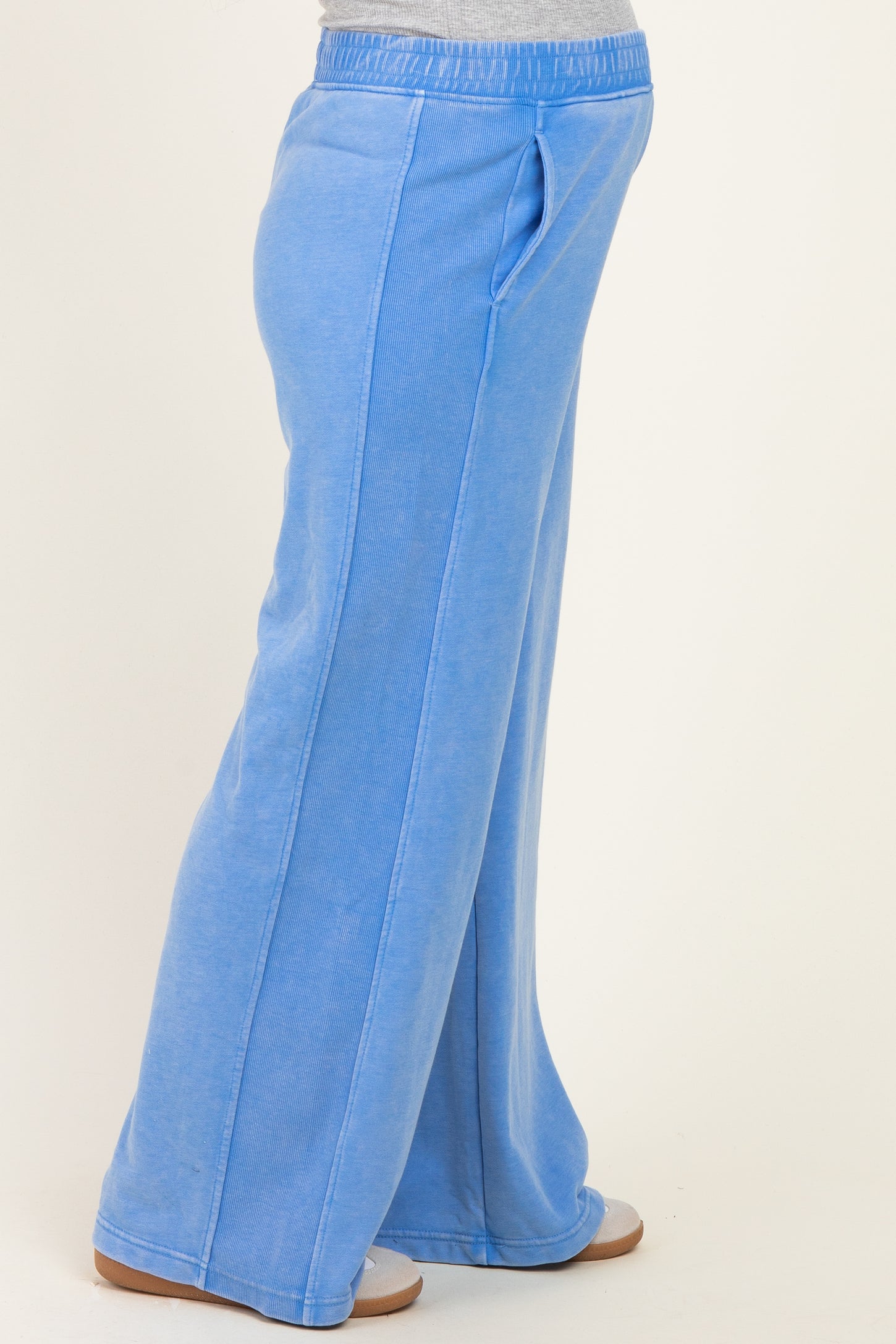 Aqua Mineral Wash Wide Leg Maternity Sweatpants