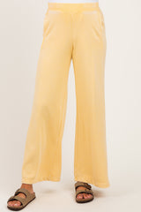 Corn Mineral Wash Wide Leg Maternity Sweatpants