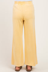 Corn Mineral Wash Wide Leg Maternity Sweatpants
