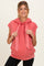 Red Mineral Wash Sleeveless Maternity Hoodie