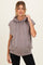 Mocha Mineral Wash Sleeveless Maternity Hoodie