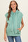 Sage Mineral Wash Sleeveless Maternity Hoodie