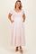 Light Pink Floral Lace Trim Tiered Maternity Plus Maxi Dress