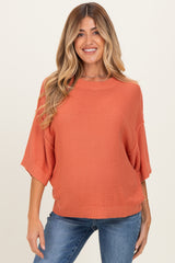 Poppy Oversize Cut Sweater Maternity Top With Raw Edge