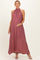 Mauve Halter Maternity Maxi Dress