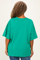 Green Plus Cotton Oversized Tunic Tee