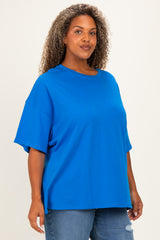 Blue Plus Cotton Oversized Tunic Tee