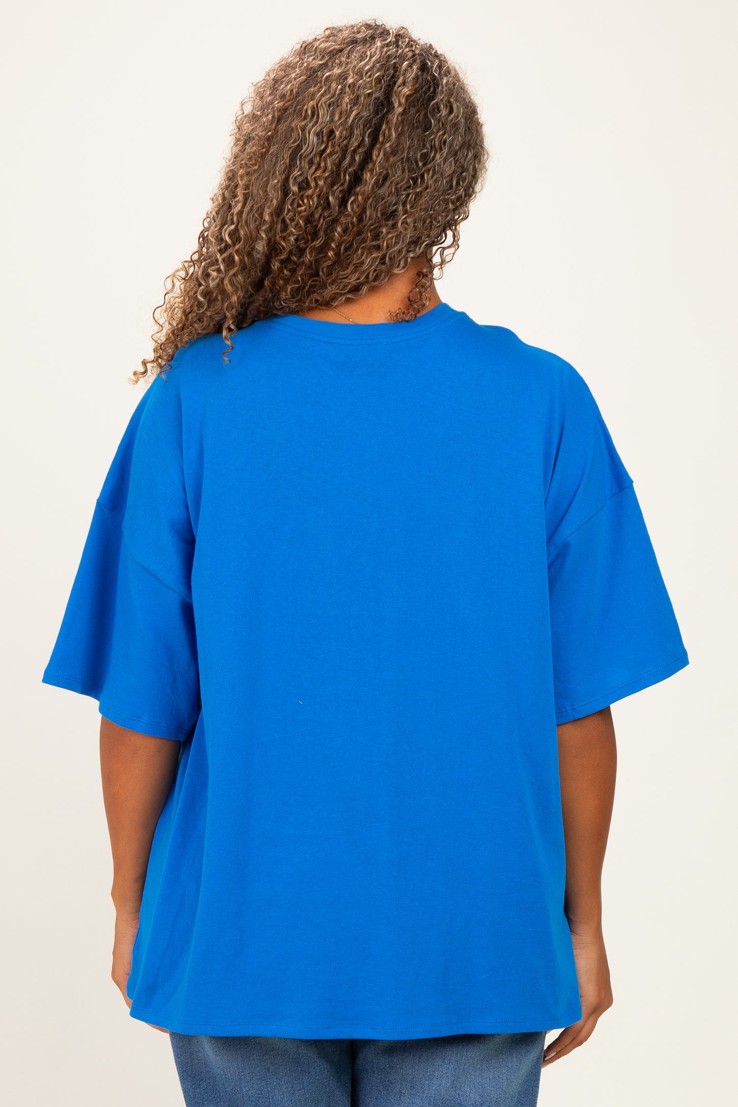 Blue Plus Cotton Oversized Tunic Tee
