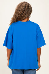 Blue Plus Cotton Oversized Tunic Tee