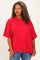 Red Plus Cotton Oversized Tunic Tee
