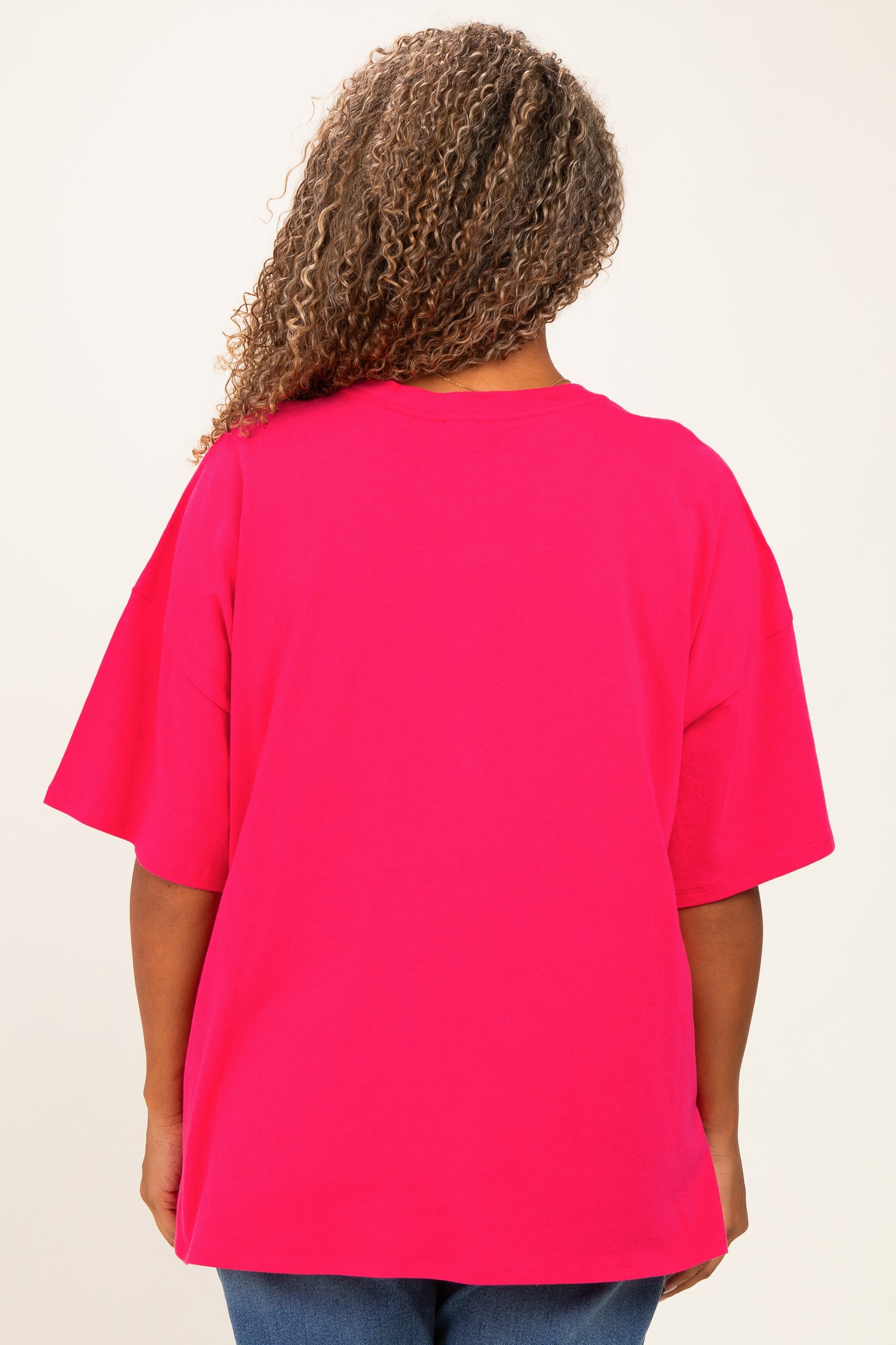 Pink Plus Cotton Oversized Tunic Tee