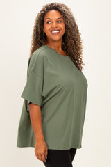 Olive Plus Cotton Oversized Tunic Tee