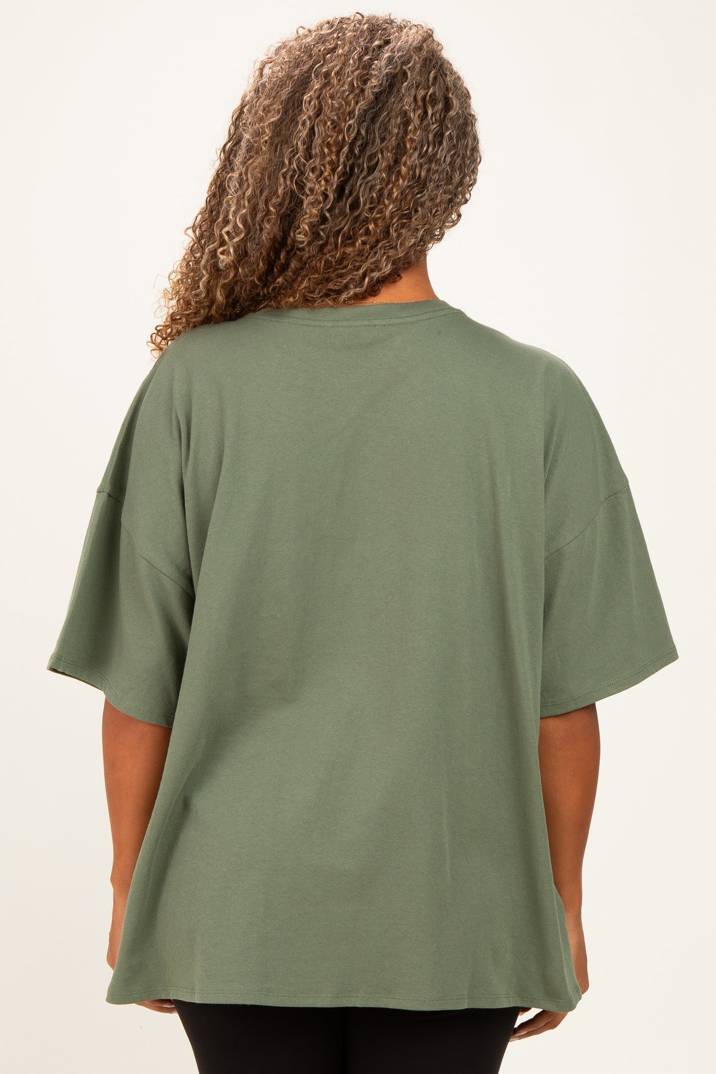 Olive Plus Cotton Oversized Tunic Tee