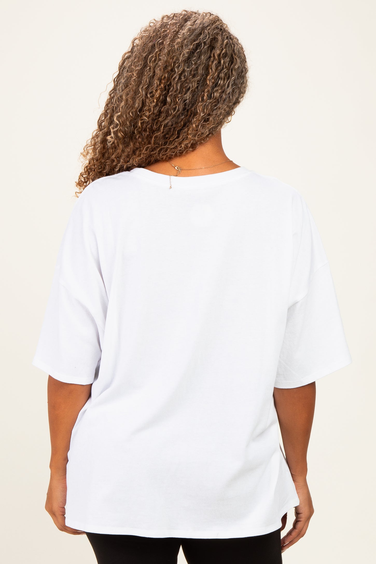 White Plus Cotton Oversized Tunic Tee