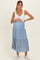 Blue Floral Maternity Maxi Skirt
