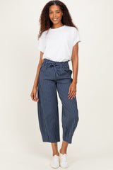 Indigo Pinstripe Maternity Pants