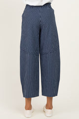 Indigo Pinstripe Maternity Pants