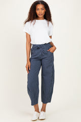 Indigo Pinstripe Maternity Pants