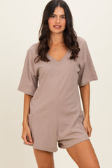 Mocha Scoop Neck Romper