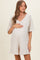 Beige Scoop Neck Maternity Romper