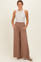 Cocoa Smocked Waistband Wide Leg Lounge Pants